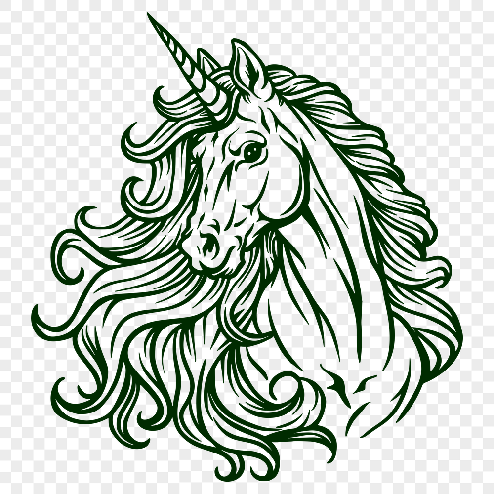 Free Artistic Unicorn Digital Drawing