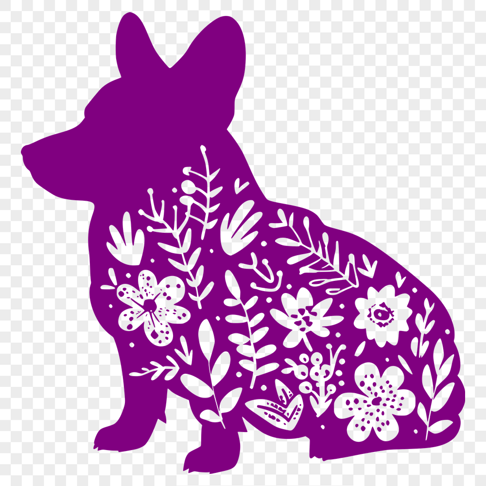 Beautiful Sitting Welsh Corgi PNG