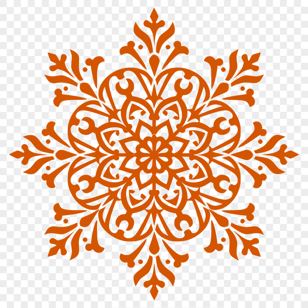 Ornate Snowflake SVG, PNG, PDF And DXF Files