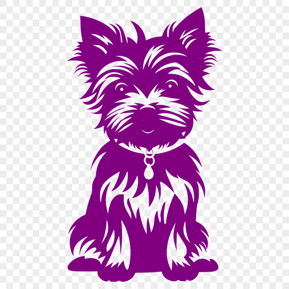 Artistic Yorkshire Terrier - For Laser Cutter Project