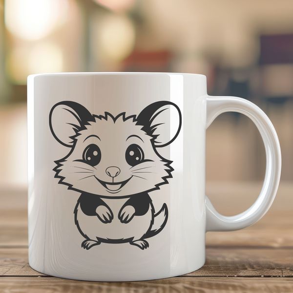 Cute Marsupial Vector Art Design A free vector illustration of a nocturnal marsupial with distinctive features.