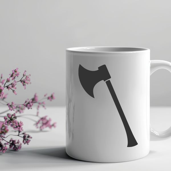 Traditional Cutting Tool Vector A vector illustration of a traditional axe used as a cutting tool.
