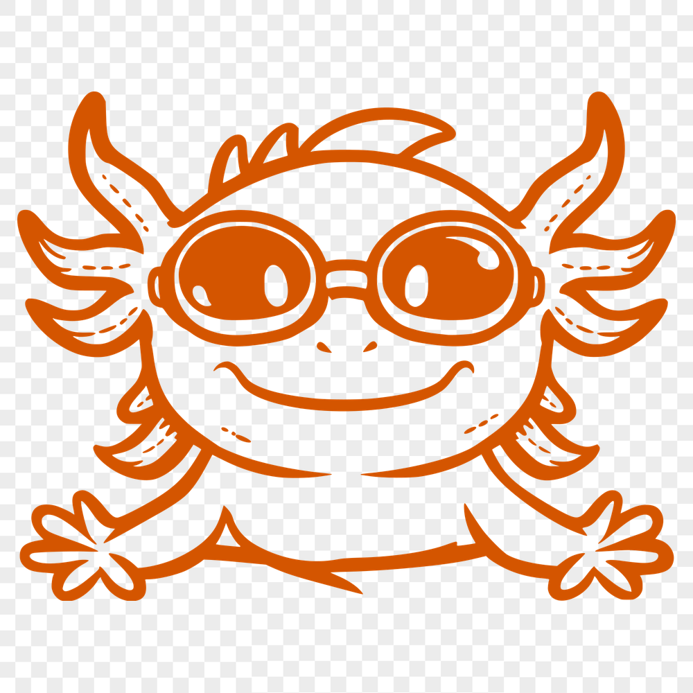 Peeking Axolotl SVG