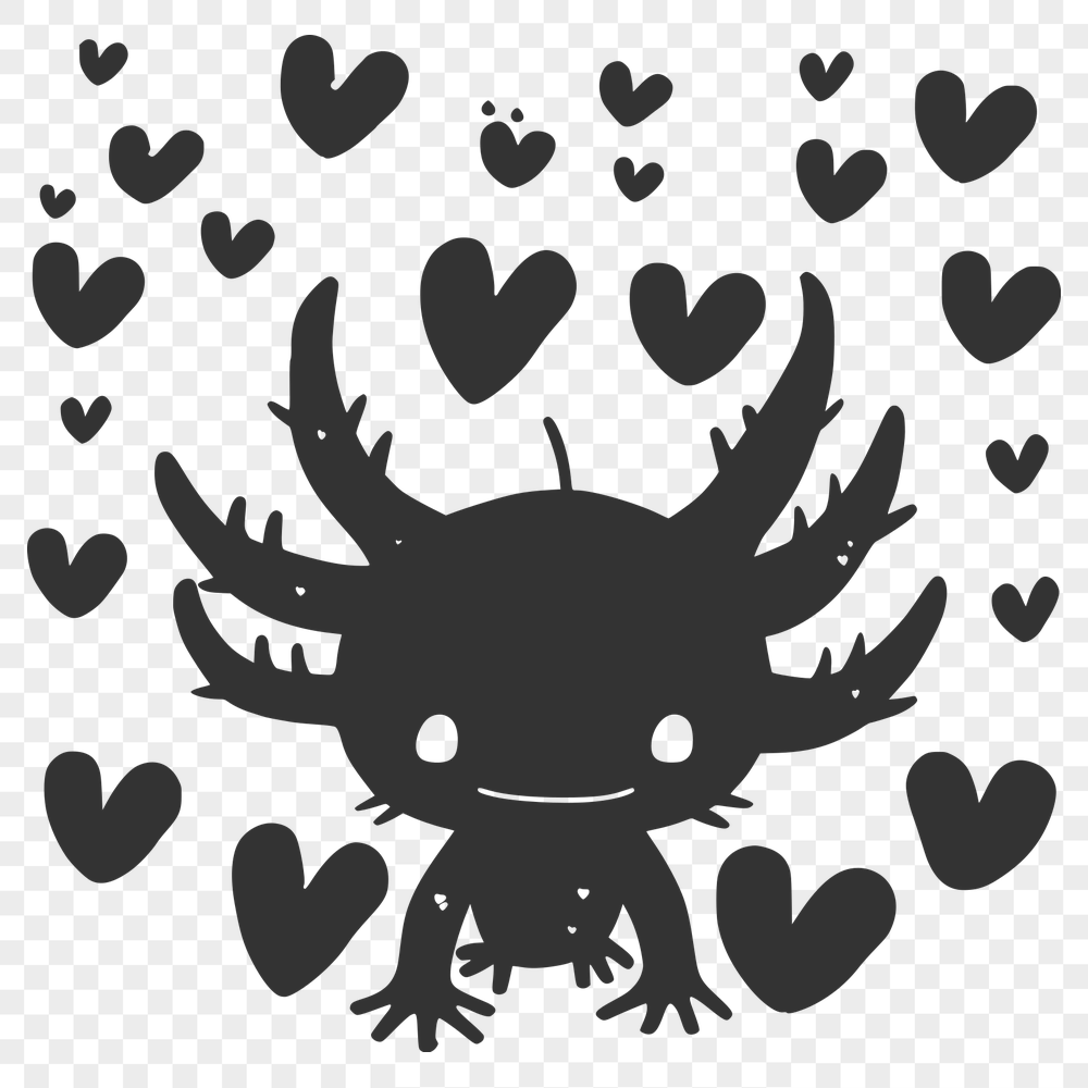 Beautiful Axolotl Printable Artwork