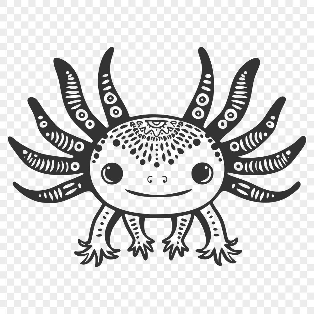 Artistic Axolotl Vector Craft File