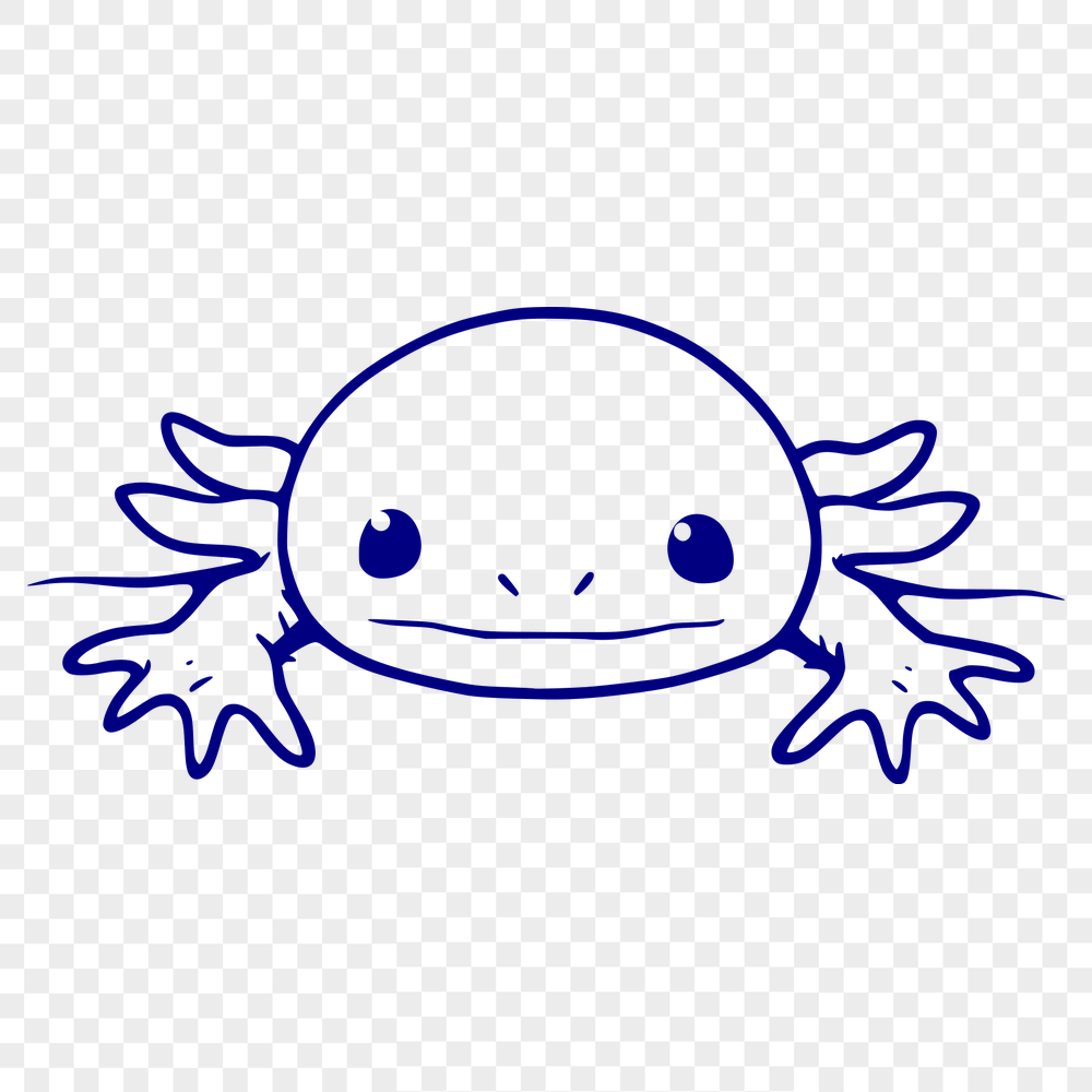 Free Peeking Axolotl Drawing