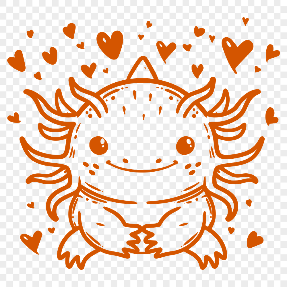 Creative Axolotl PNG