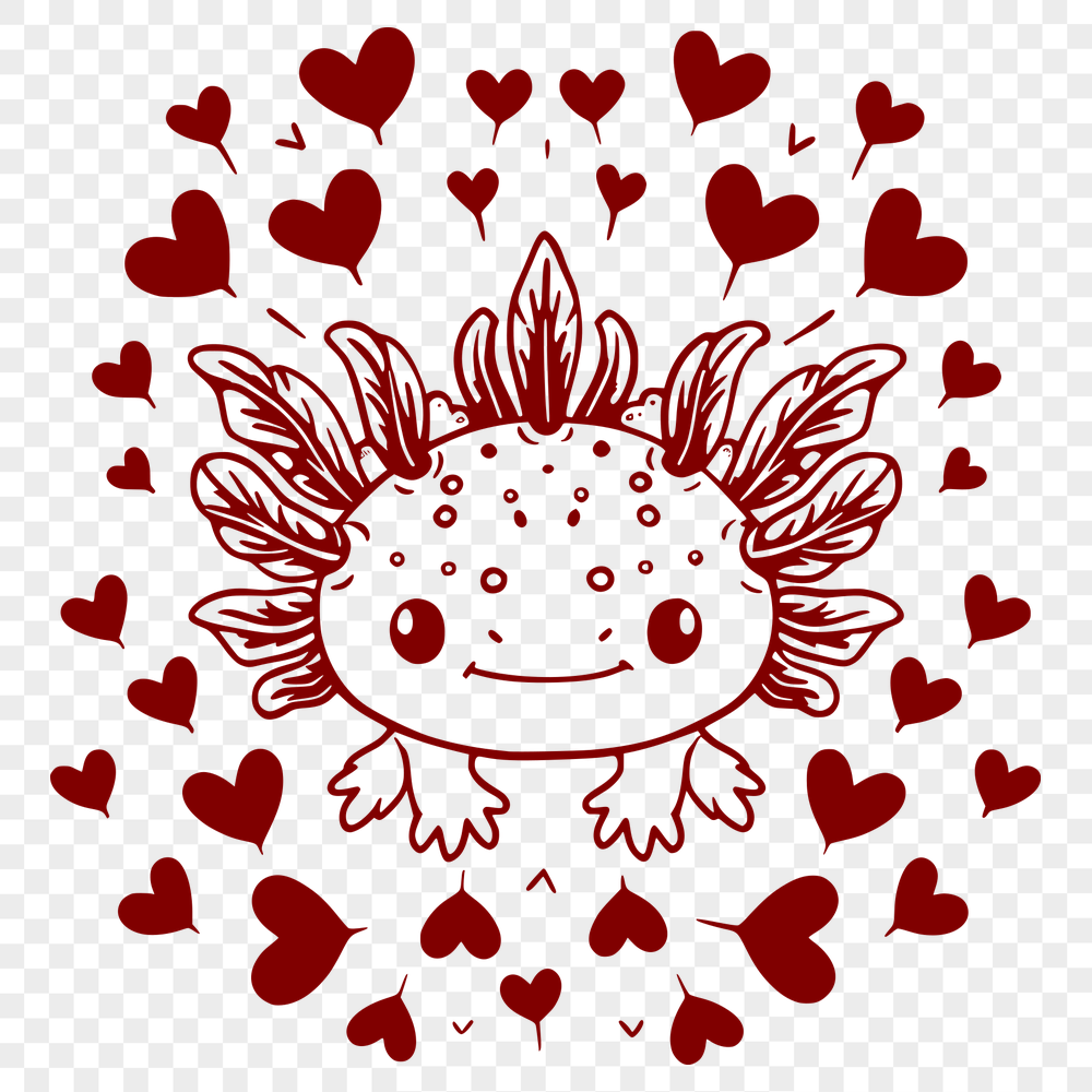 Free Cute Axolotl Vector Image