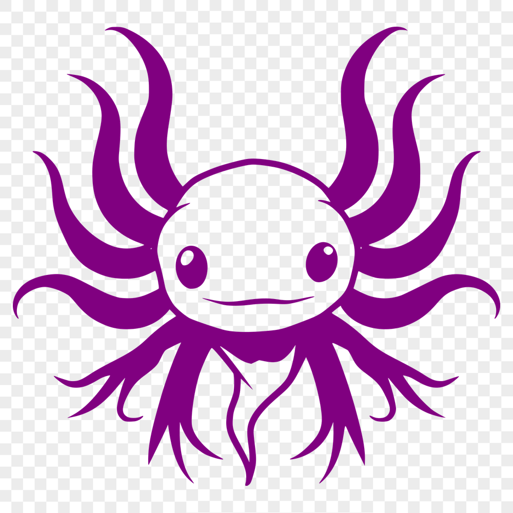 Free Artistic Axolotl Digital Drawing