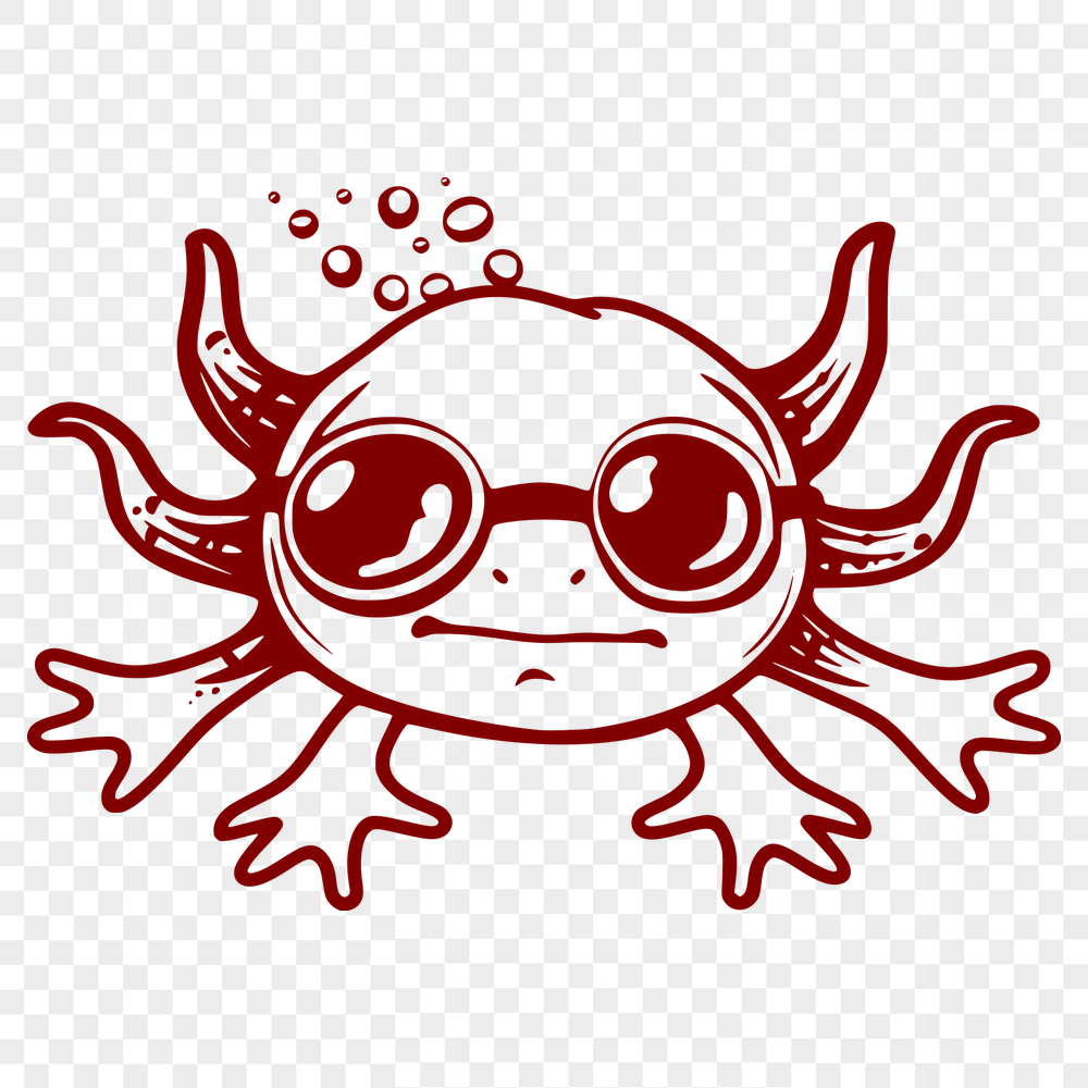 Stunning Axolotl Digital Drawing