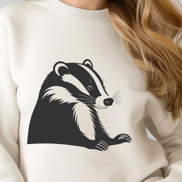 Wild Badger Illustration in Multiple Poses A high-quality vector illustration of a wild badger animal in various poses.