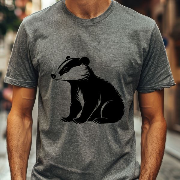 Detailed Badger Face Vector Art A detailed illustration of a badger's face, suitable for vector art designs.