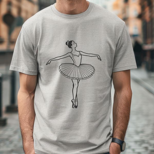 Ballerina Silhouette A young ballerina in a classic ballet pose, wearing a tutu and holding her arms up.