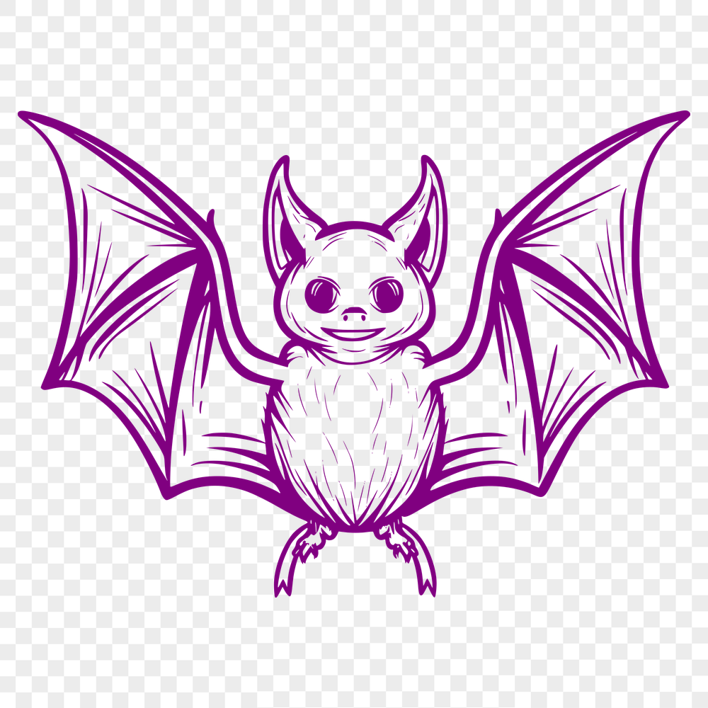 Artistic Bat SVG, PNG, PDF And DXF Files