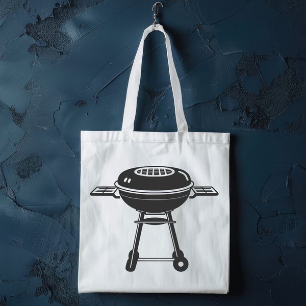 Summer Cookout Illustration An illustration of a barbecue with various food items placed on the grill.