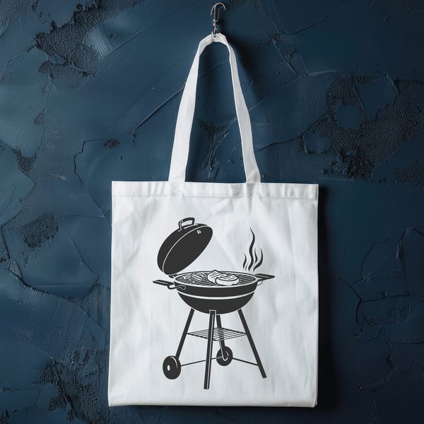Digital BBQ Clipart for Crafting A digital illustration of a barbecue grill, suitable for use in various design projects.