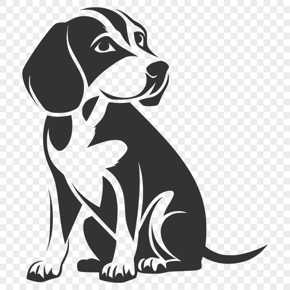 Free Sitting Beagle Clipart