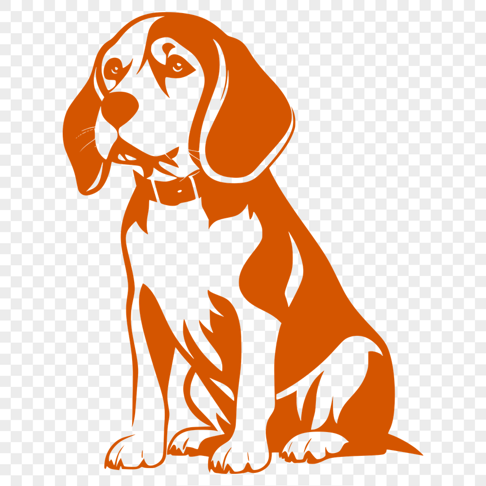 Sitting Beagle PNG