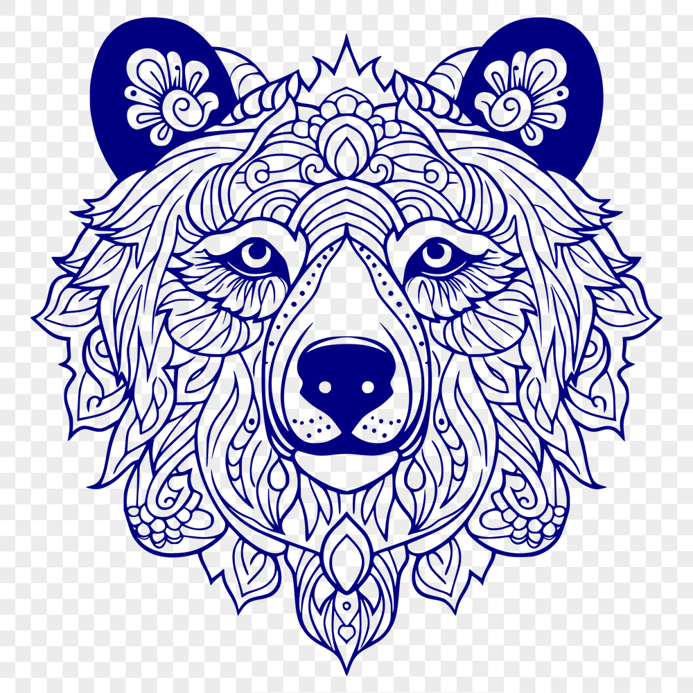 Ornate Bear Drawing