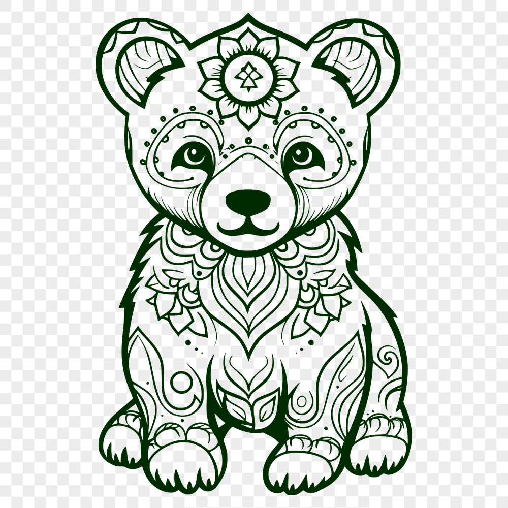 Ornate Sitting Bear PDF