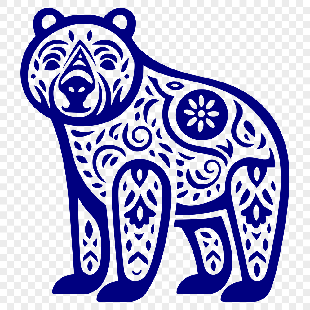 Artistic Standing Bear Decal