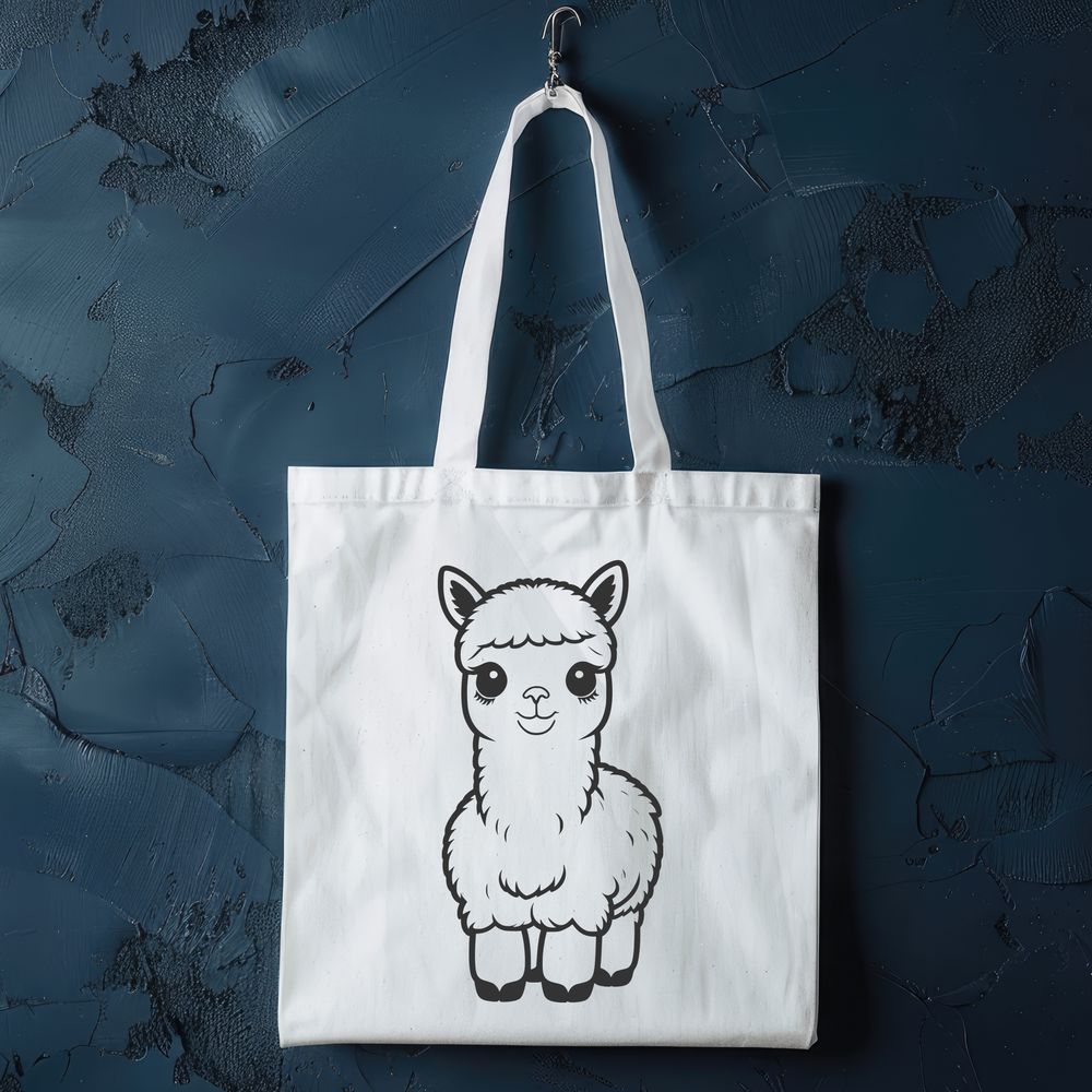 SVG Alpaca Illustration Free Download A digital illustration of a South American camelid alpaca.