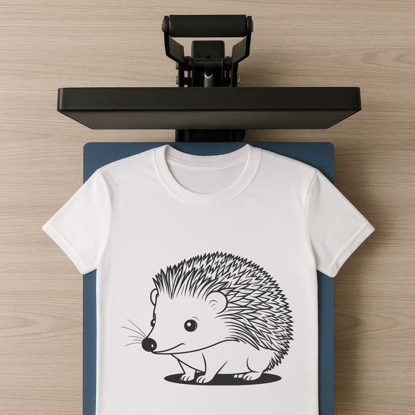 Vector Hedgehog Face Design A detailed illustration of a hedgehog's face, suitable for vector design and cutting machine projects.
