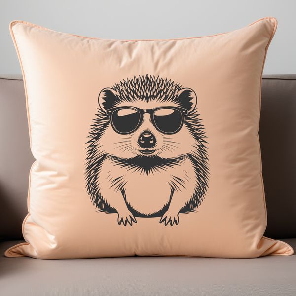 A small, spiny mammal, dressed in sunglasses, depicted as a vector graphic.