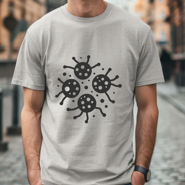 Vector germs design art Illustrated vector graphic representation of bacteria for clip art or stencil design.