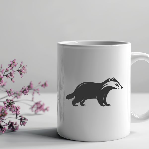 A digital illustration of a badger, suitable for use in vector graphics software like Illustrator or Procreate.
