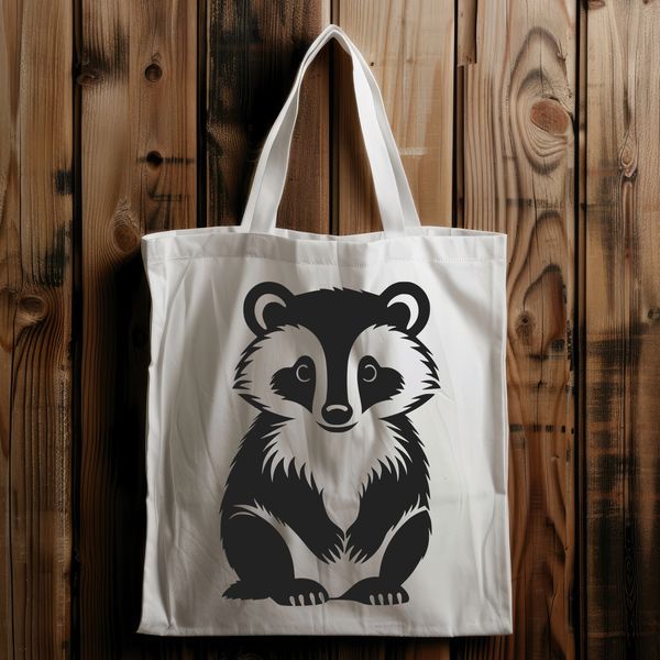 An SVG vector art design of a badger, suitable for cutting machines and laser cutters.