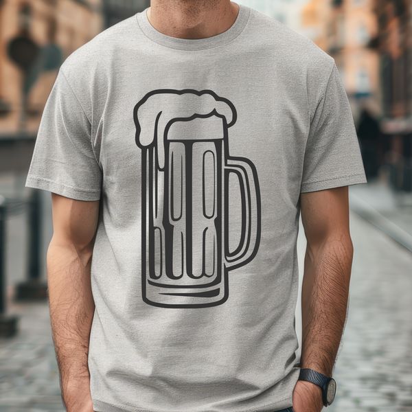 Frothy Beer Graphic Clip Art A glass filled with frothy beer, served as clip art for various designs.