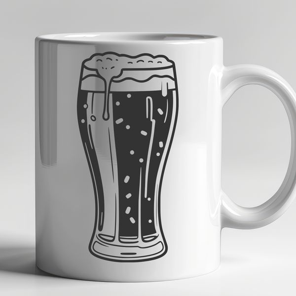 Filling a Glass with Your Favorite Brew An illustration of a glass filled with beer, suitable for various uses including clip art.