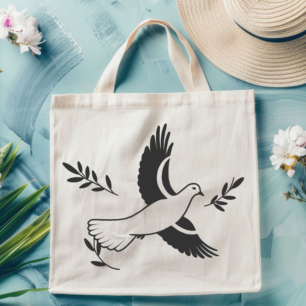 Elegant Vector Dove Illustration An illustration of a dove in flight, depicted in a simple yet elegant vector design style.