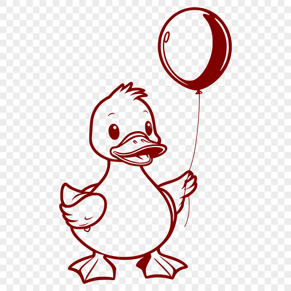 Friendly Waterfowl Design A cartoon duck character designed as a vector graphic, suitable for various digital applications and design software.
