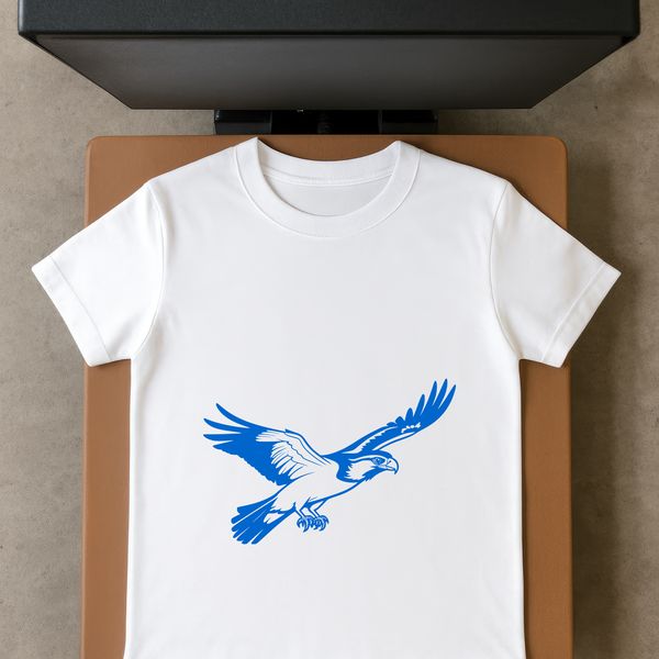 Detailed Falcon Silhouette A detailed illustration of a falcon in flight, suitable for cutting machines like Cricut.