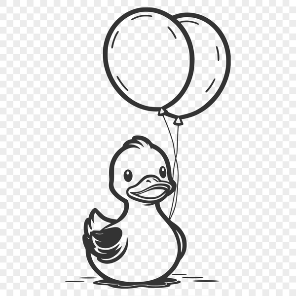 Cute Stylized Duck Illustration A digital illustration of a bird, specifically a duck, in a simple and stylized design.