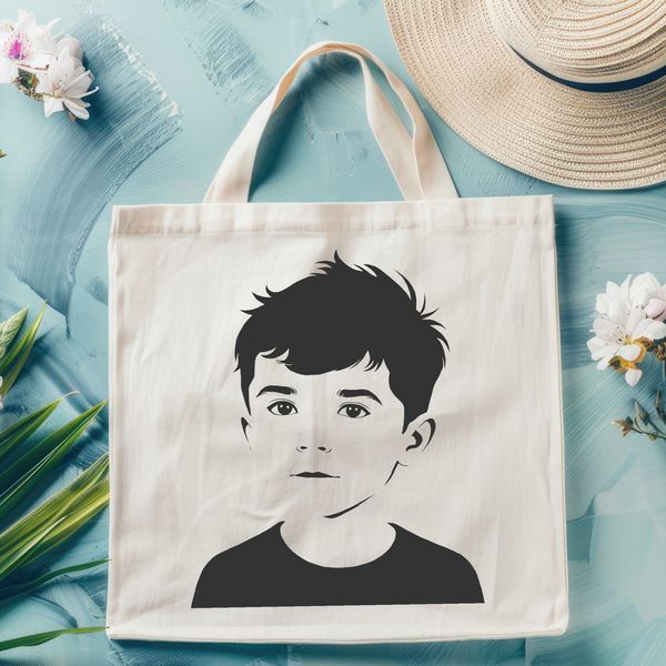 Boy Silhouette Illustration An illustration of a young boy in a casual outfit.
