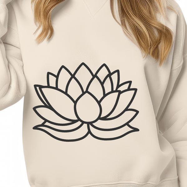 Eastern Flower Illustration A stylized illustration of the sacred lotus flower, often associated with Eastern religions.