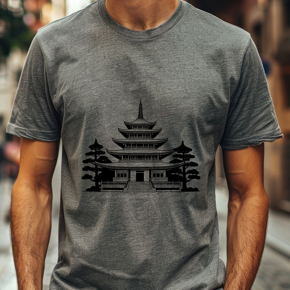 Sacred Buddhist Architecture Buddhist temple design, vector art symbol