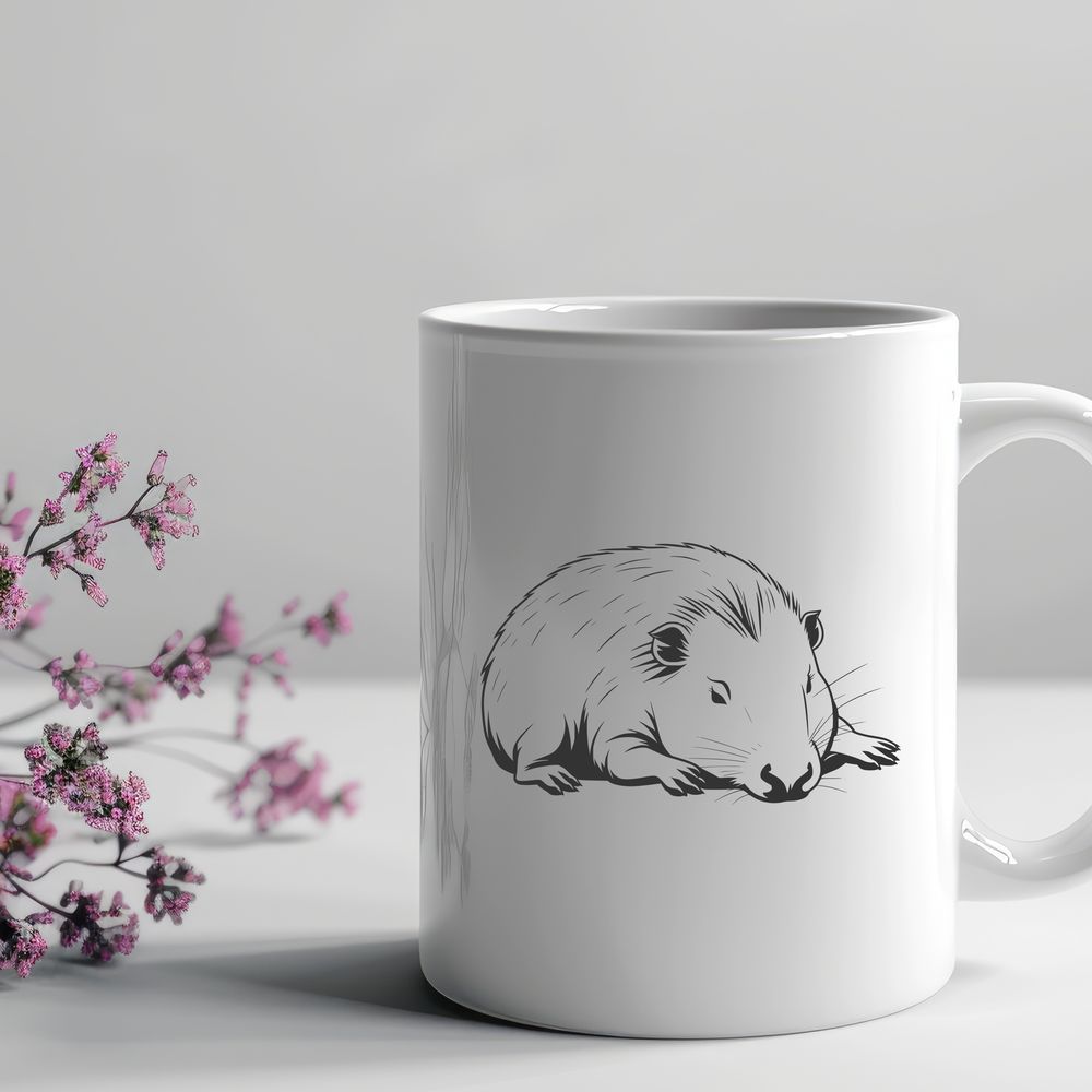 Capybara SVG Clip Art A high-quality SVG graphic of a capybara, ideal for use in crafting and design projects.