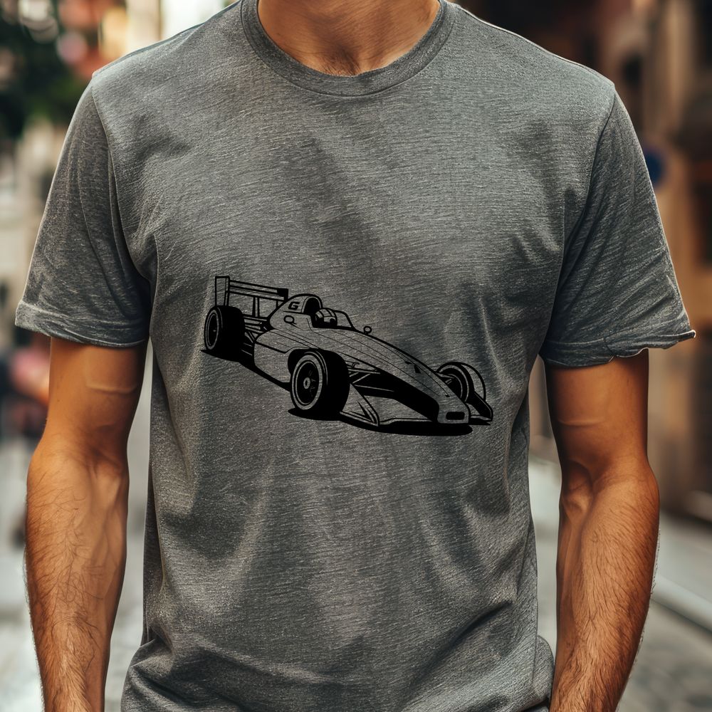 Beautiful Digital Vehicle Template A sleek racing car designed with vector art for digital cutting machines.