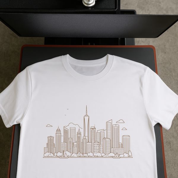 Beautiful Cityscape Vector Artwork Illustrated city skyline with modern skyscrapers and bustling streets.