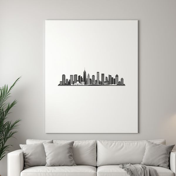 Beautiful City Skyline Graphics Illustrated city skyline with iconic buildings and streets.