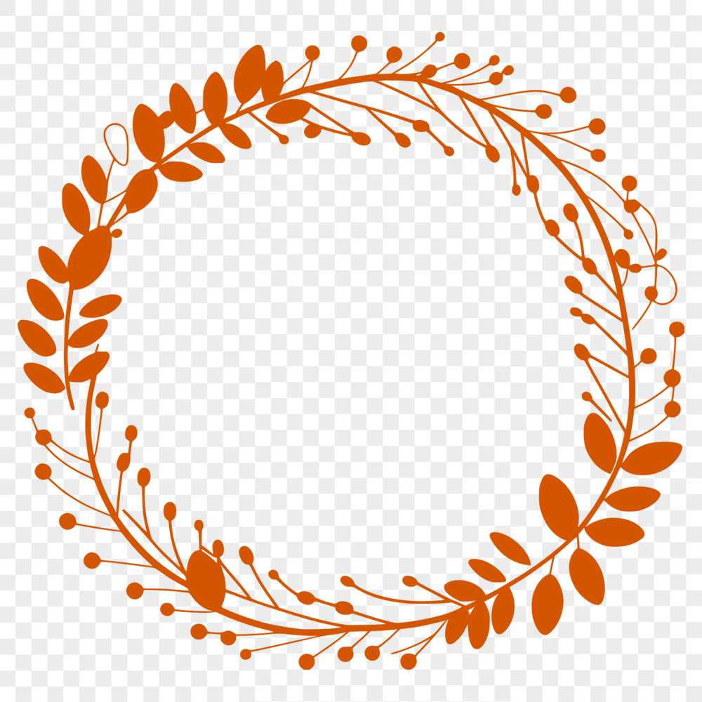 Beautiful Botanical Wreath Clip Art A floral wreath design suitable for vector art and digital cutting.