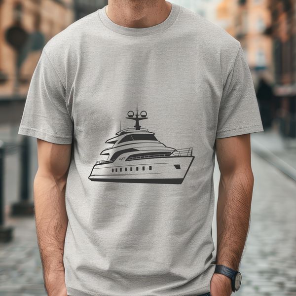 Vector Watercraft Design A simple vector illustration of a sailboat in the water with waves.