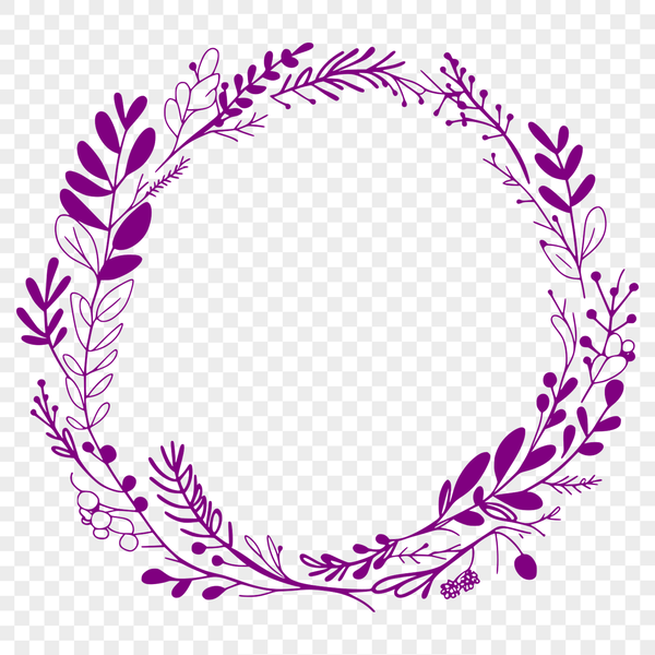 A digital floral wreath design created in vector format for cutting machines and laser cutters.