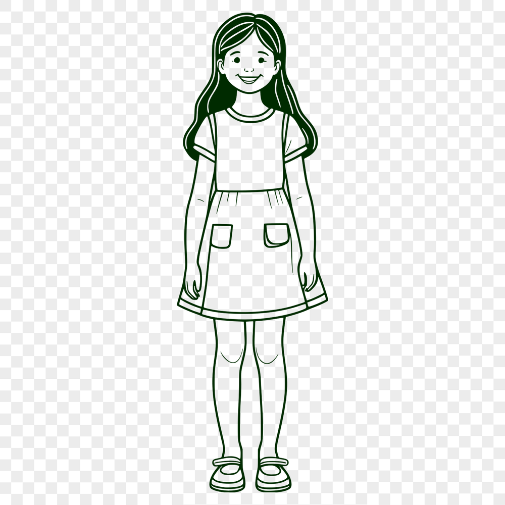Free SVG Clip Art Design Download Colorful girl clip art designed with precision using vector tools in SVG.