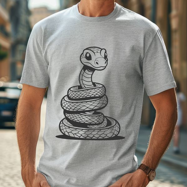 Beautiful Reptile Vector Design Template A realistic illustration of a snake in various poses, suitable for vector art designs.