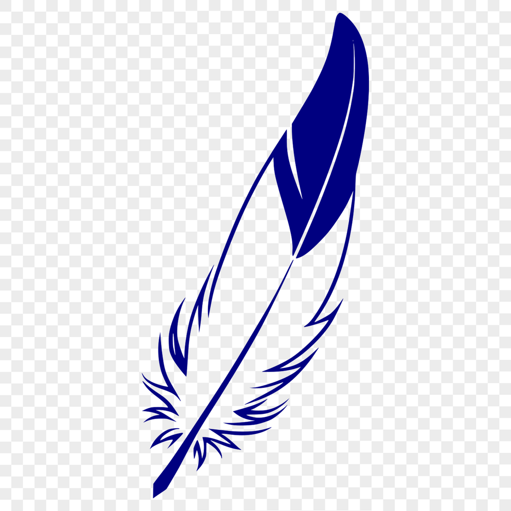 High-Quality Single Feather Graphic Design A high-quality vector image of a single feather with detailed texture and shape.